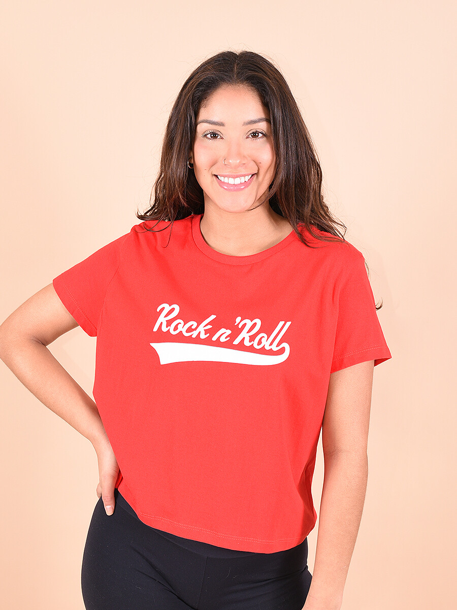 REMERA ROCK AND ROLL - ROJO 