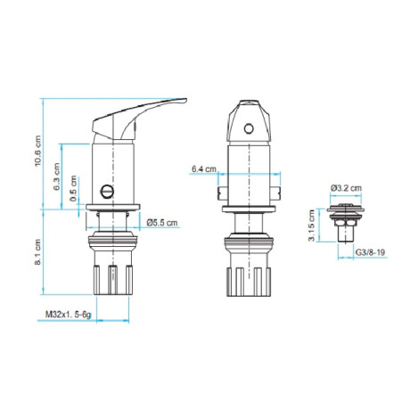 GRIFERIA DE BIDET MONOCOMANDO CROMO AQUALIA FIORENTINA 000