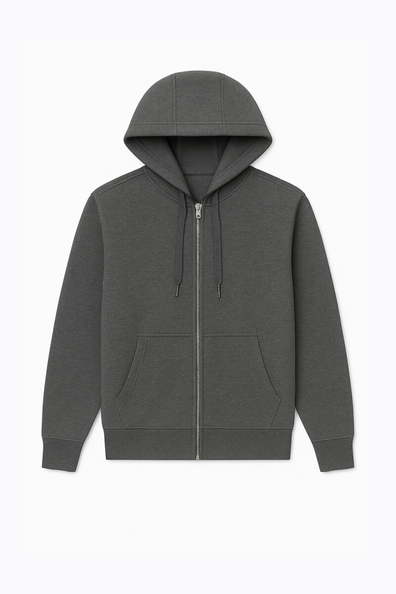 Campera con capucha y bolsillo - Gris 