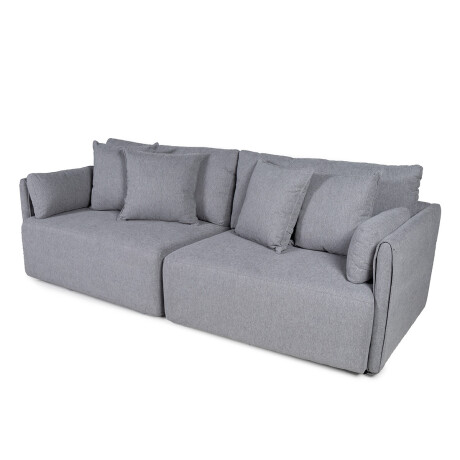 Sofá Torino - Tela Microfibra - 3 cuerpos 3A-342 (Gris)