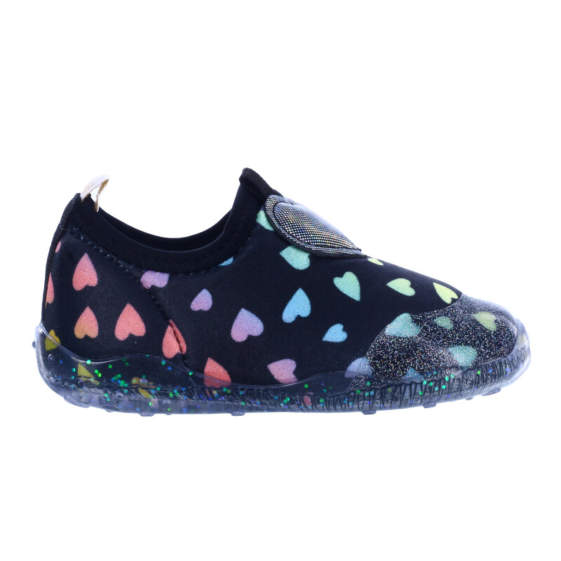 Championes Infantiles Bibi Urban Corazones Negro - Estampado