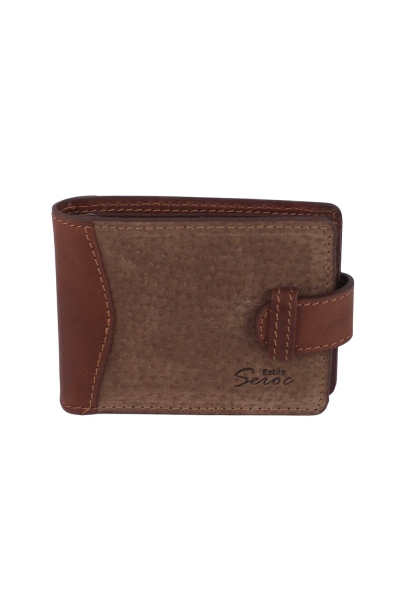 Billetera de cuero chocolate c/Marrón