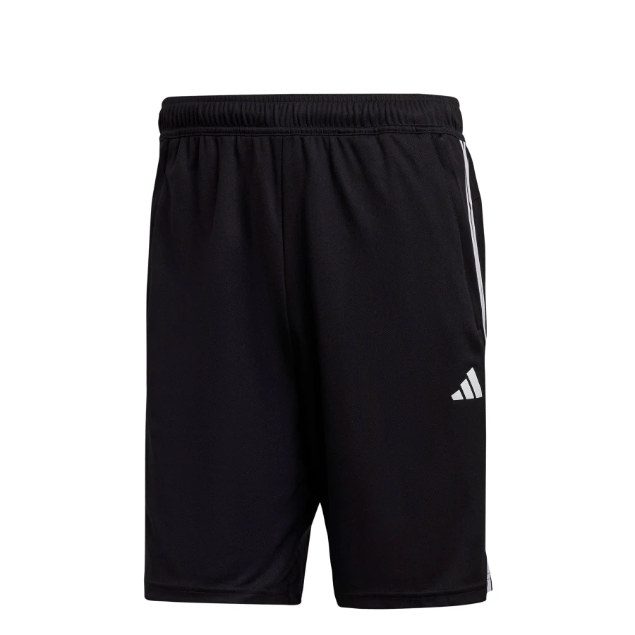 Short de Hombre Adidas Essentials Piqué 3 Rayas Negro - Blanco