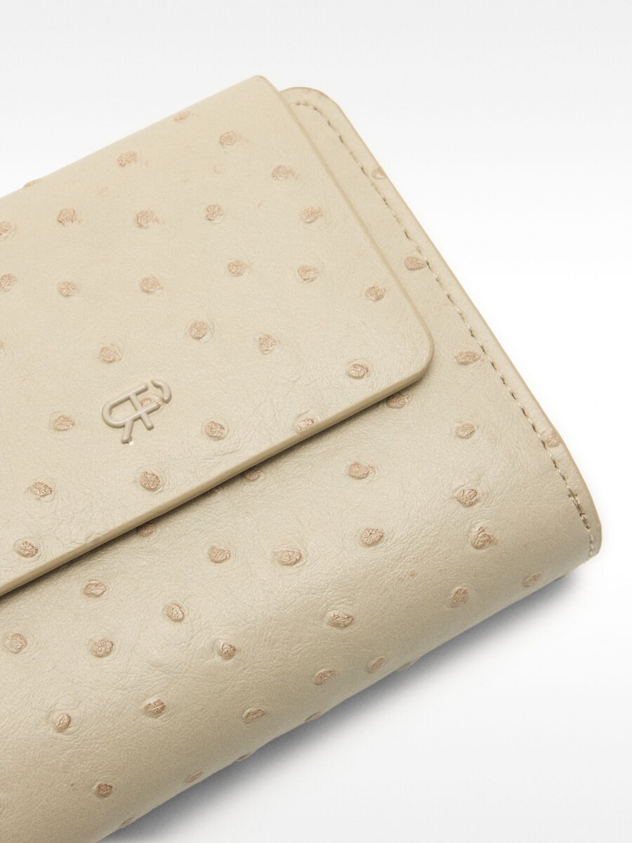 Cartera Con Grabado Animal taupe