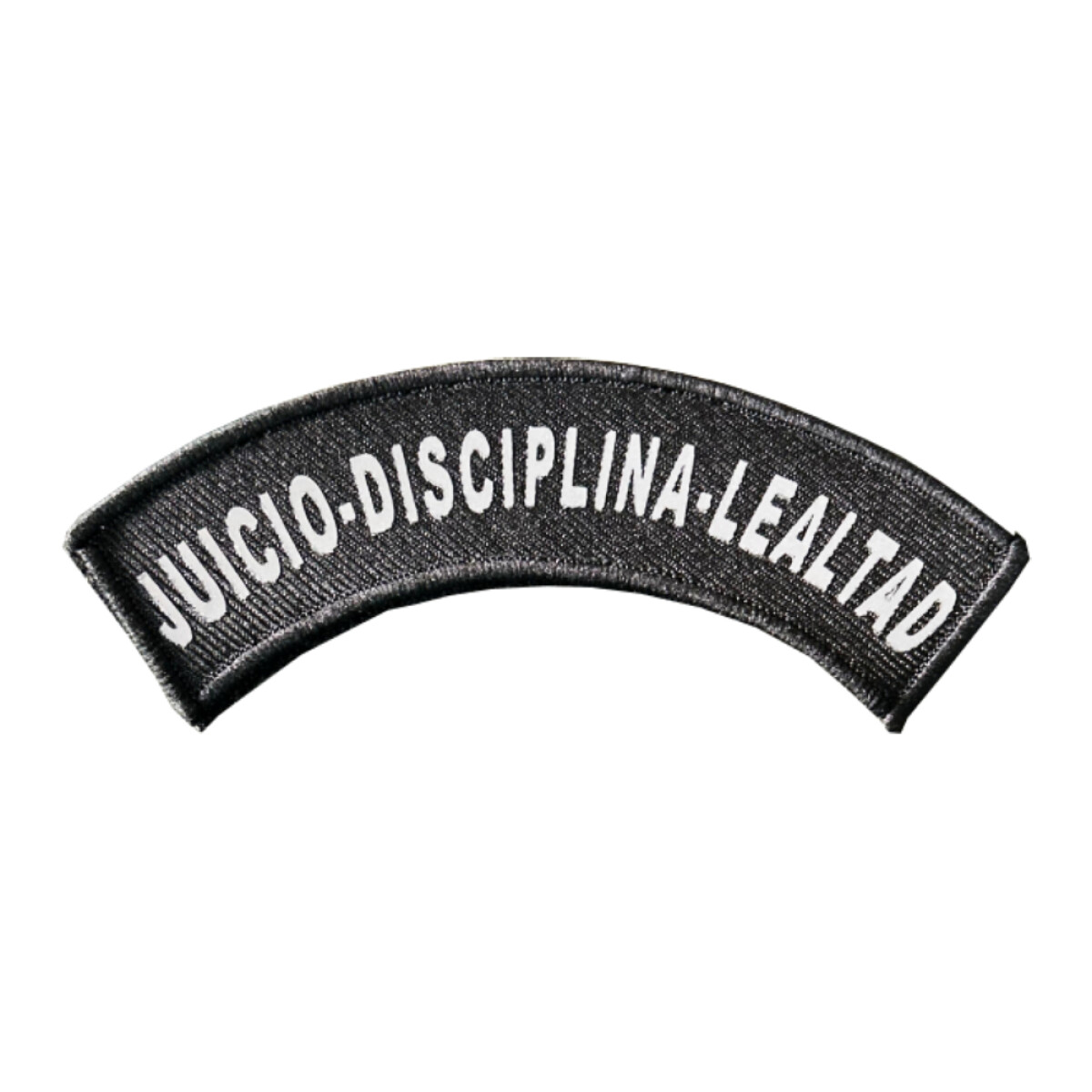 Parche reflectivo medialuna Juicio Disciplina Lealtad - Negro 