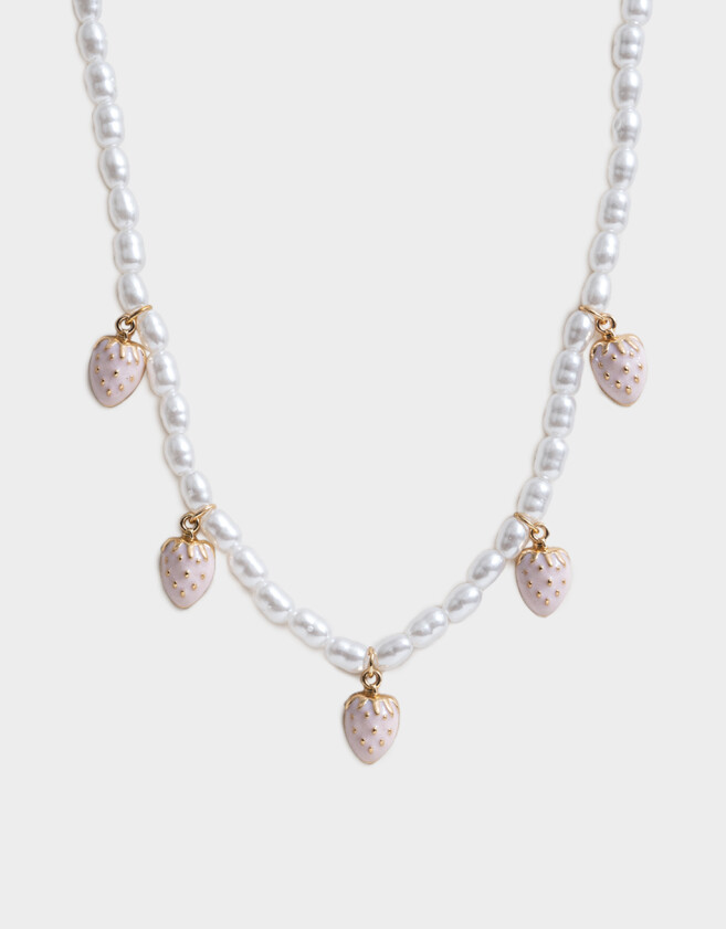 Collares Infantiles Con perlas Dorado