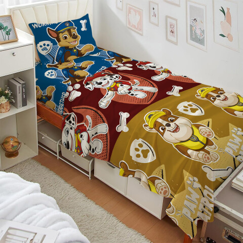 Juego Sábanas Infantil Paw Patrol Niño 1 Plaza 100% Microfibra AZUL