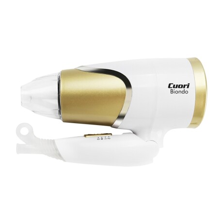 Secador Pelo Plegable Viaje 2 Vel 2 Temp 1200W Cuori Biondo Blanco/dorado