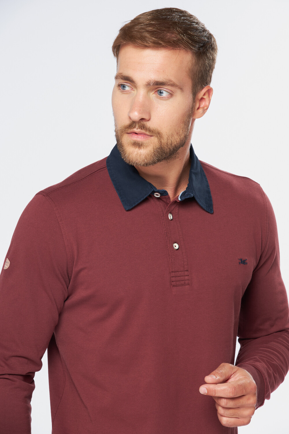 REMERA POLO LISA Bordo