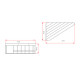 JABONERA TRIANGULAR METAL ACERO INOXIDABLE COLOR CROMO CROMO