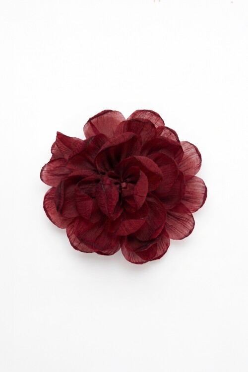 Broche flor rojo