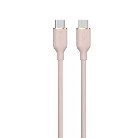 CABLE USB-C A USB-C SILICONE PD 3A 1.2M JELLY SERIES Pink sand