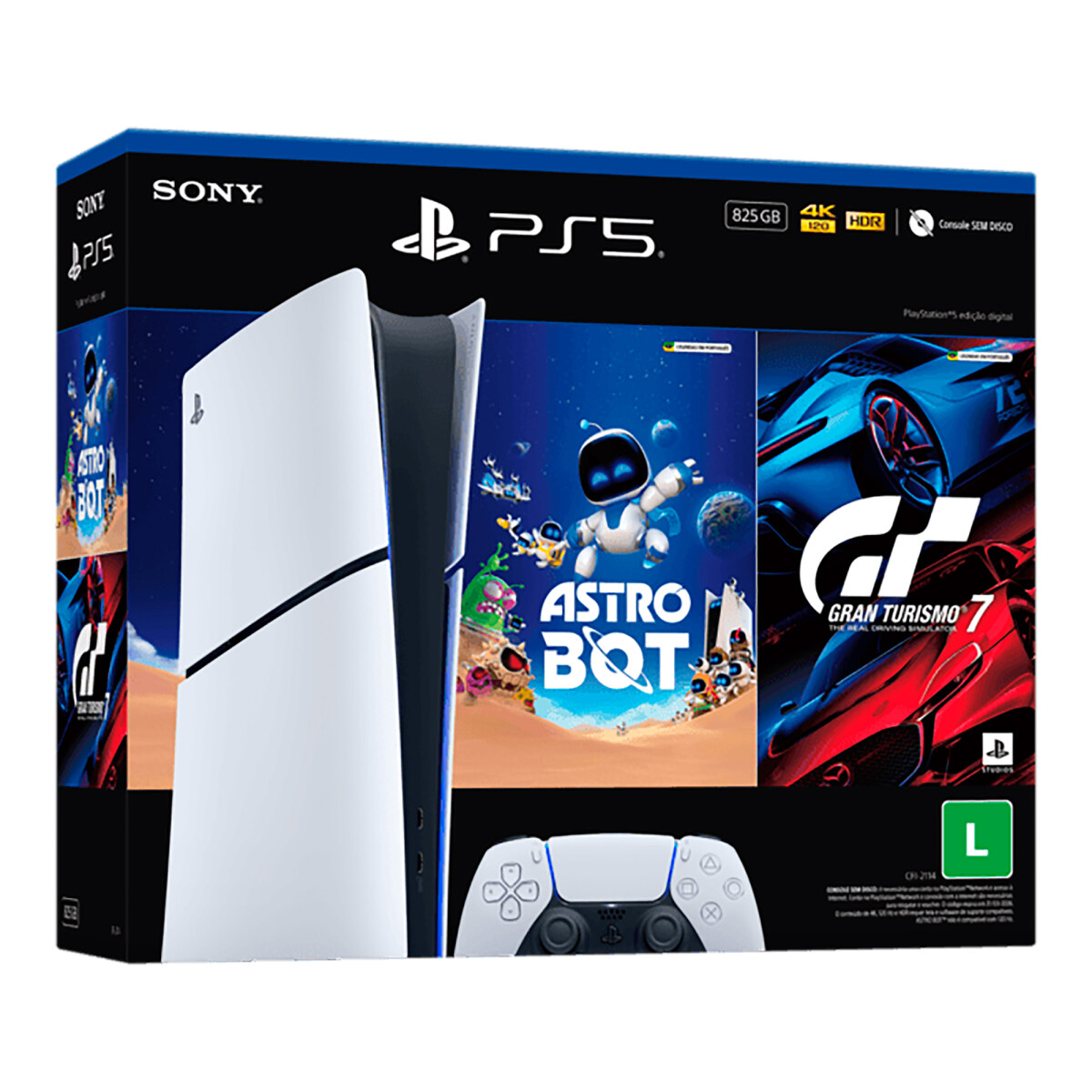 Consola Digital PS5 Slim 16GB 825GB Astro Bot + Gran Turismo 7 