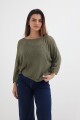 Sweater calado VERDE OLIVA