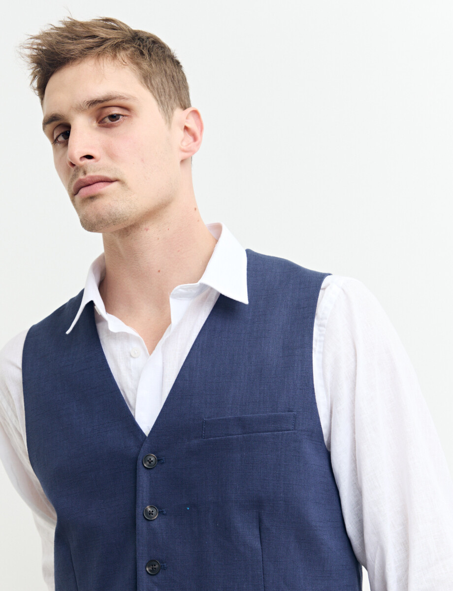 470638 CHALECO HARRINGTON LABEL Azul