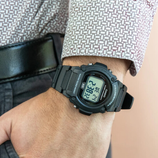 Reloj CASIO W219H-1AVDF Resina Negro Esfera 47mm 0