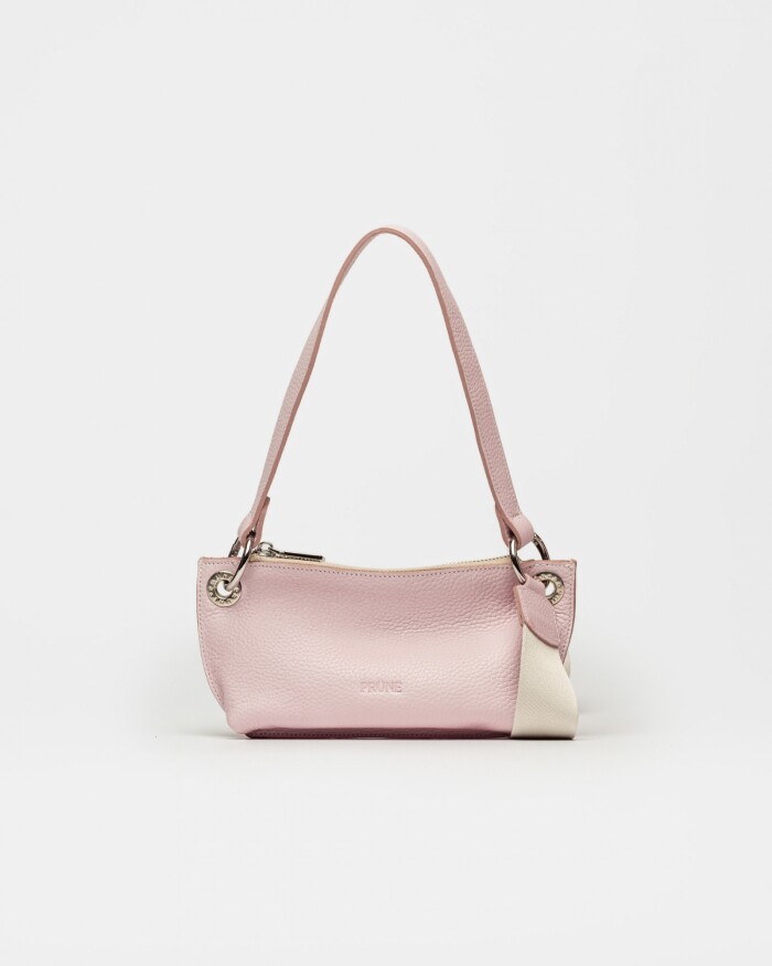 Mini bag Anya en cuero graneado Rosa