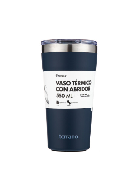 Vaso Acero Inox. 600mL. Azul