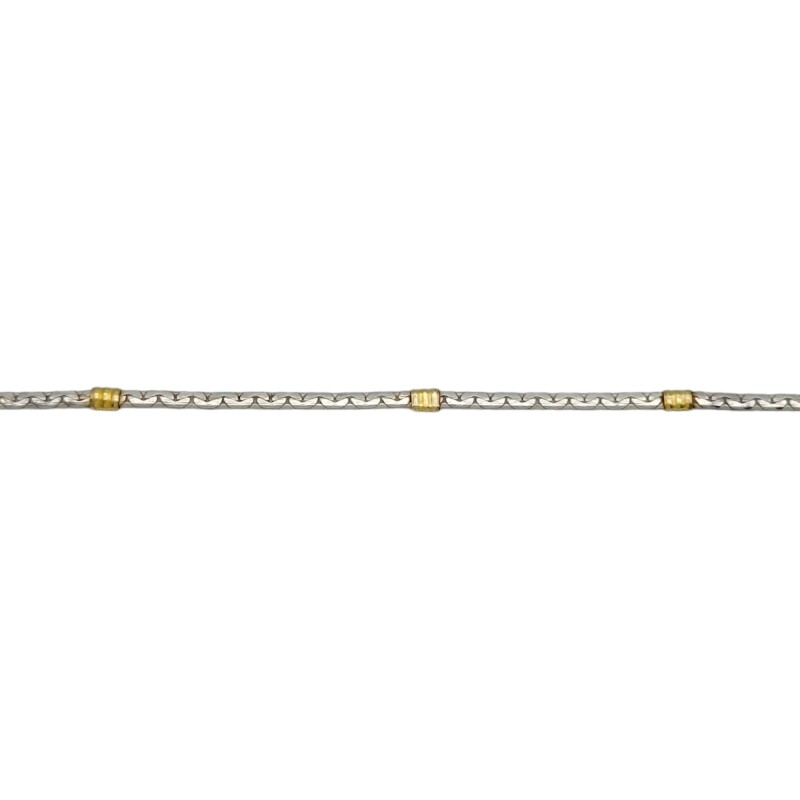 Pulsera Cinta Enlazada-Plata y Oro-Sin piedra-PU5070 sinpiedra