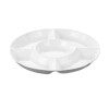 Copetinero Redondo de Porcelana Blanco 5 Divisiones 24,5 cm Copetinero Redondo de Porcelana Blanco 5 Divisiones 24,5 cm