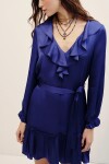 VESTIDO VOLADO PLAIN Azul