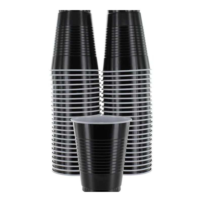Vaso 350ml Diferentes colores x50un Negro
