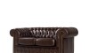 Sillón 100% Cuero - 2 Cuerpos - Chesterfield Caramelo