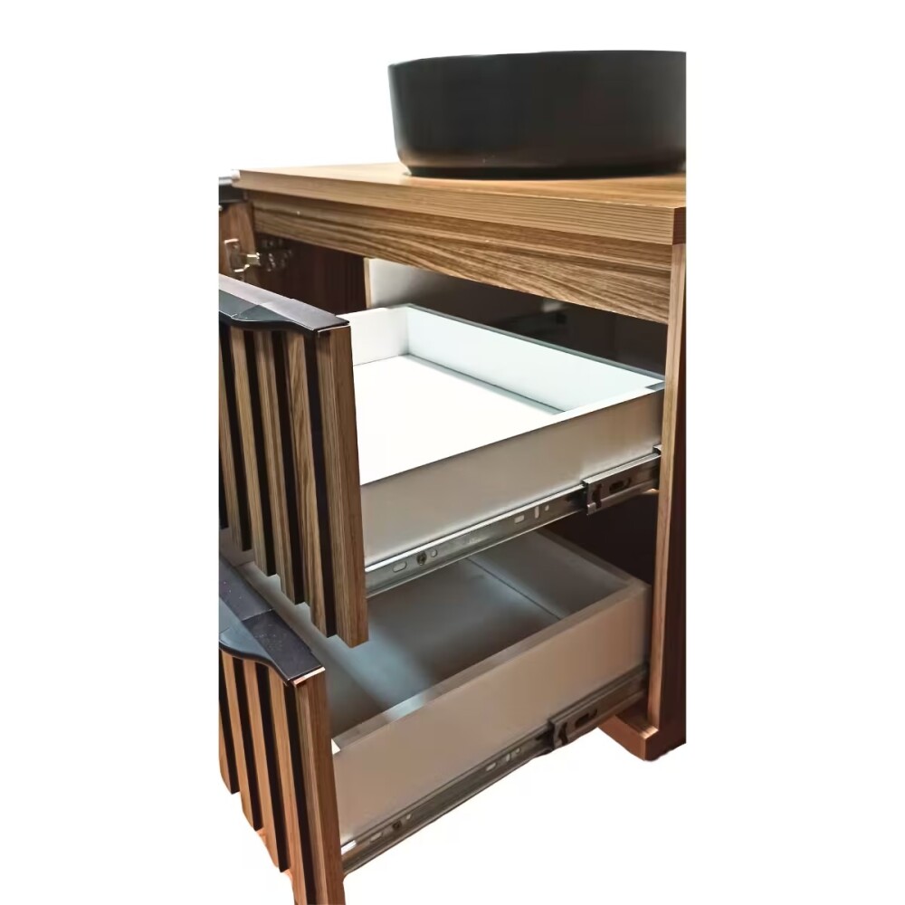 Mueble de baño suspendido Cecilia Nogal 78 cm sin bacha Mueble De Baño Suspendido Cecilia Nogal 78 Cm Sin Bacha