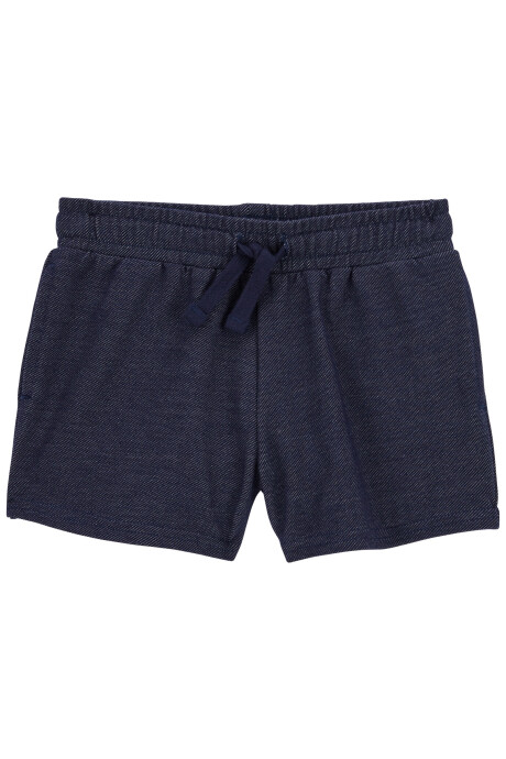 Short de algodón, con cordón, azul marino Sin color
