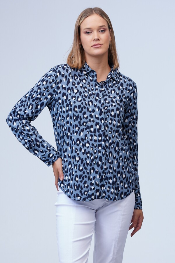 Camisa Animal Print GRIS/MULTI