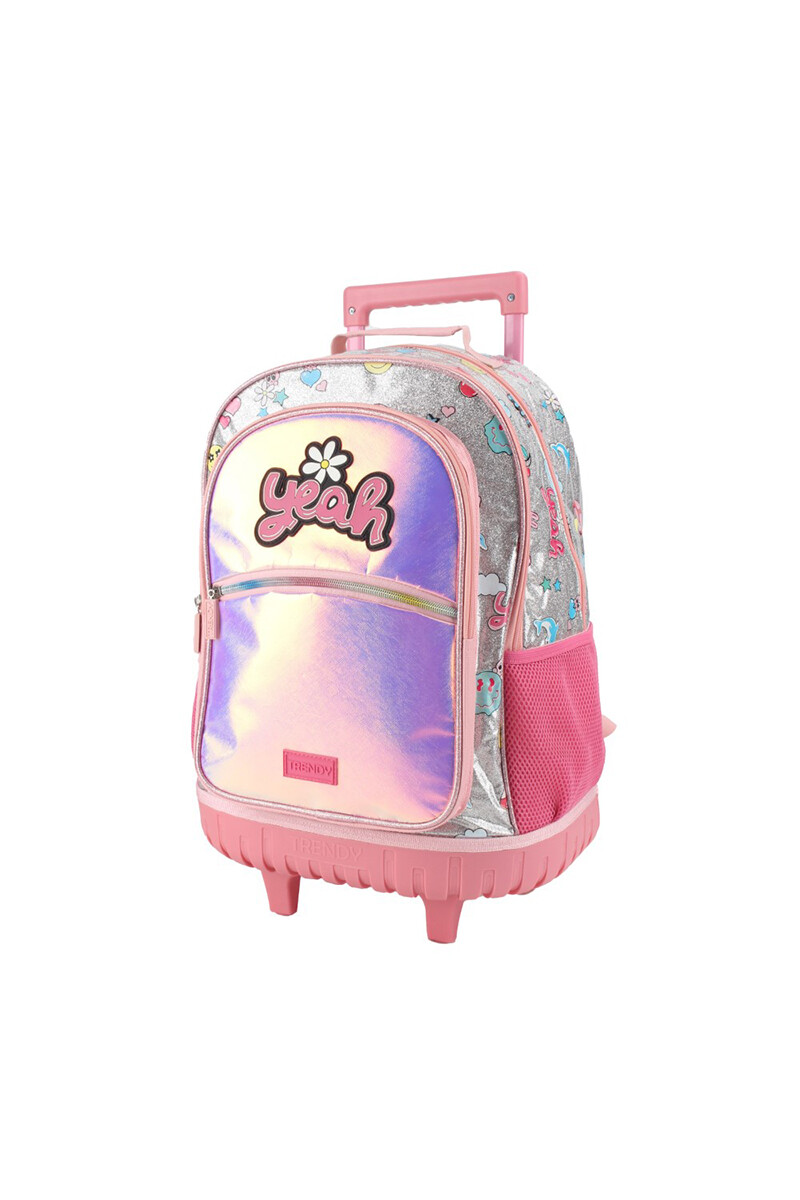 Mochila escolar con ruedas Yeah Multicolor