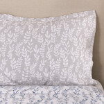 Cubrecama Amelia Hoja Azul y Beige King - Super King