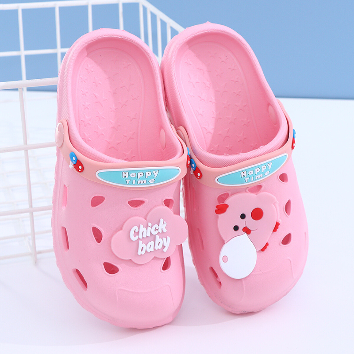 Sandalias Para Niños - Pollito Rosa 20/21 