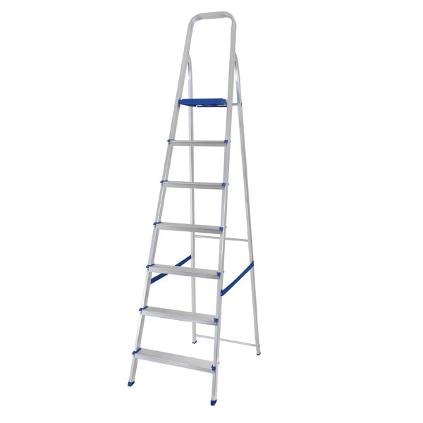 ESCALERA ALUMINIO 7 ESCALONES METAL