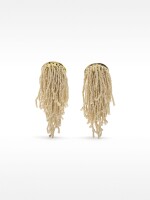 Pendientes Largos Con Colgantes blanco