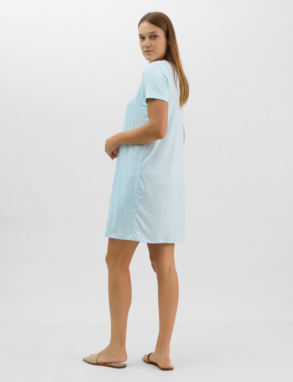 Camisón Pliegues VERDE AGUA