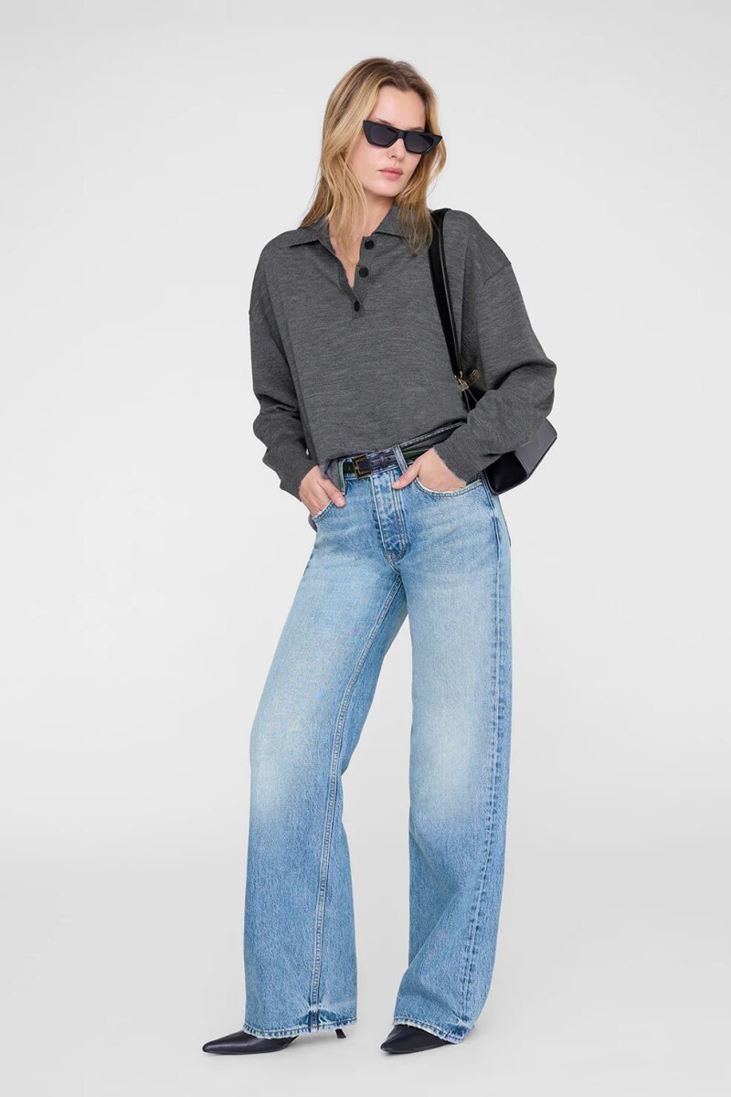 LEE POLO SWEATER Gris