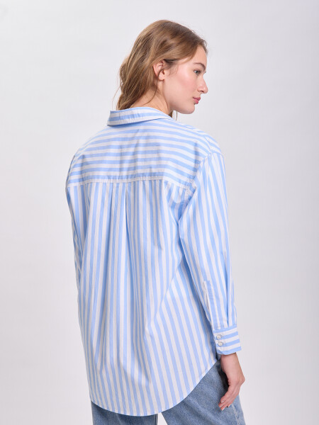 Camisa rayada Blanco
