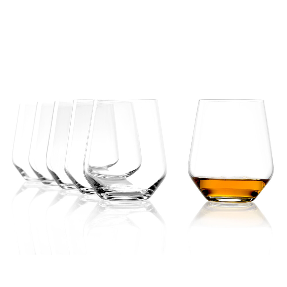 SET 6 VASOS CRISTAL TRANSPARENTE WHISKY 470 ML