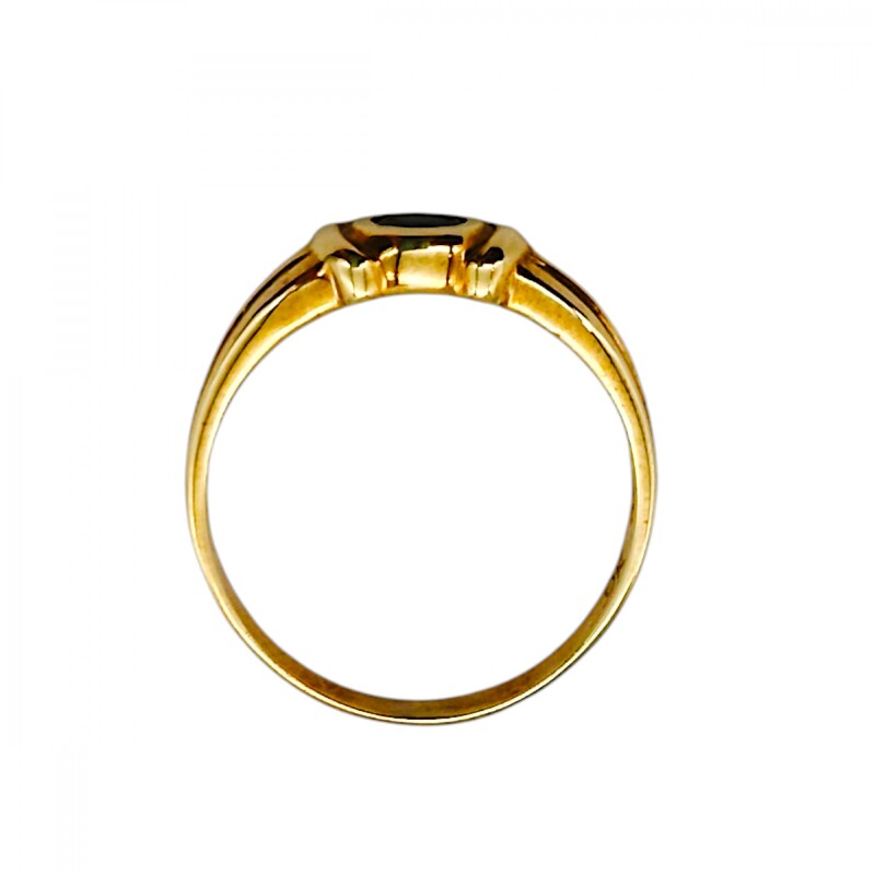 Anillo Solitario-Oro Bajo-Piedra Zafiro-AN8127 conpiedra