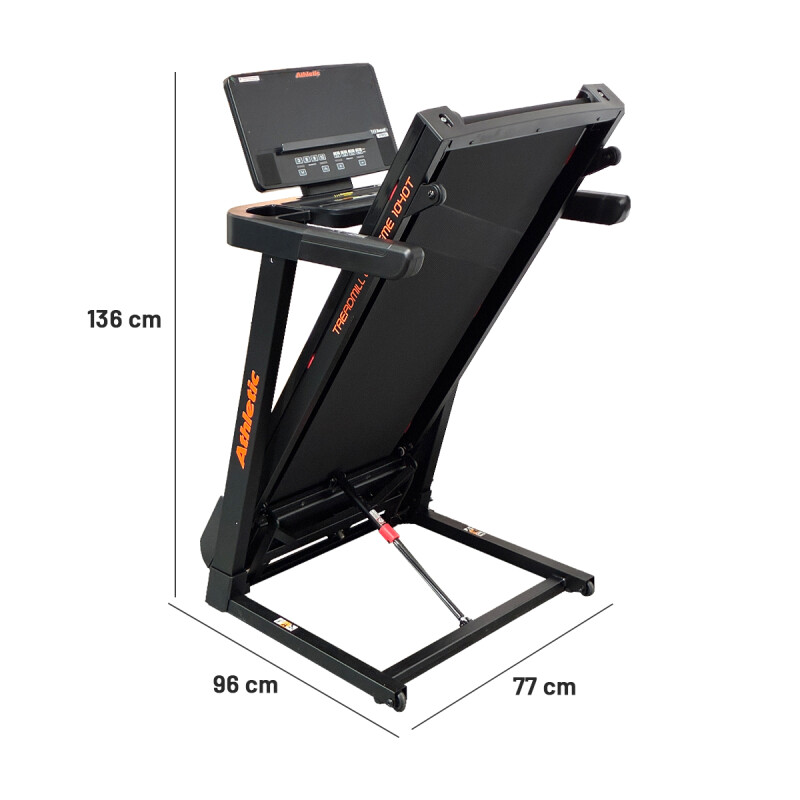 Caminadora Electrica Plegable 2HP Athletic 1040t con Bluetooth Negro