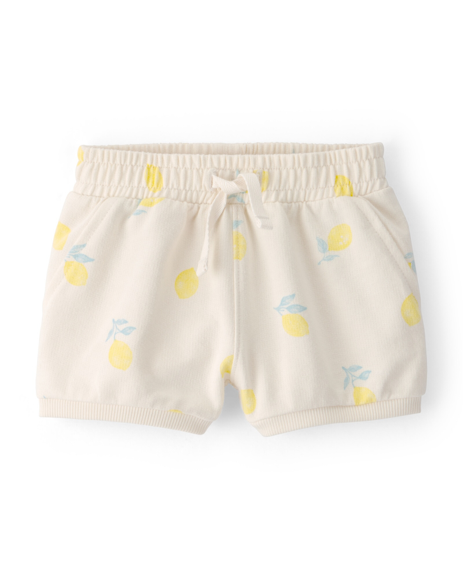 Short de algodón, marfil, diseño limones Short de algodón, marfil, diseño limones