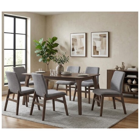 JUEGO DE COMEDOR MESA + 6 SILLAS AVON MARRON JUEGO DE COMEDOR MESA + 6 SILLAS AVON MARRON