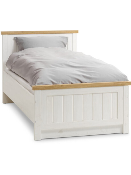 Estructura cama MARKSKEL 1 Plaza 90x190 blanco / roble natural Estructura cama MARKSKEL 1 Plaza 90x190 blanco / roble natural