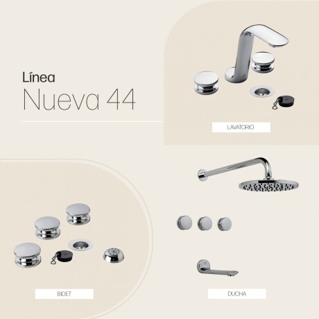 JUEGO DE GRIFERIA INCLUYE LAVATORIO DE MESADA DUCHA Y BIDET CROMO