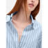 THE BIG SHIRT - POPLIN STRIPES LIGHT BLUE STRIPE