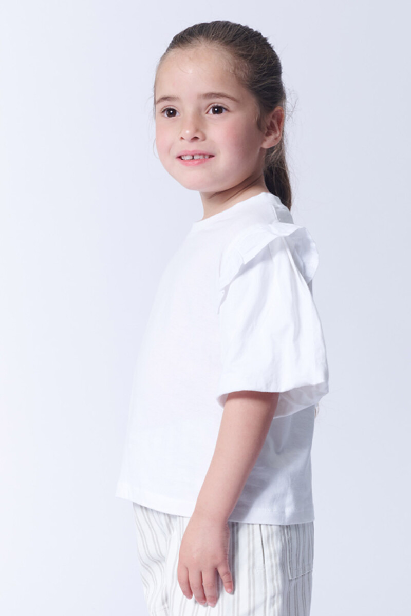 Remera manga balloon Blanco