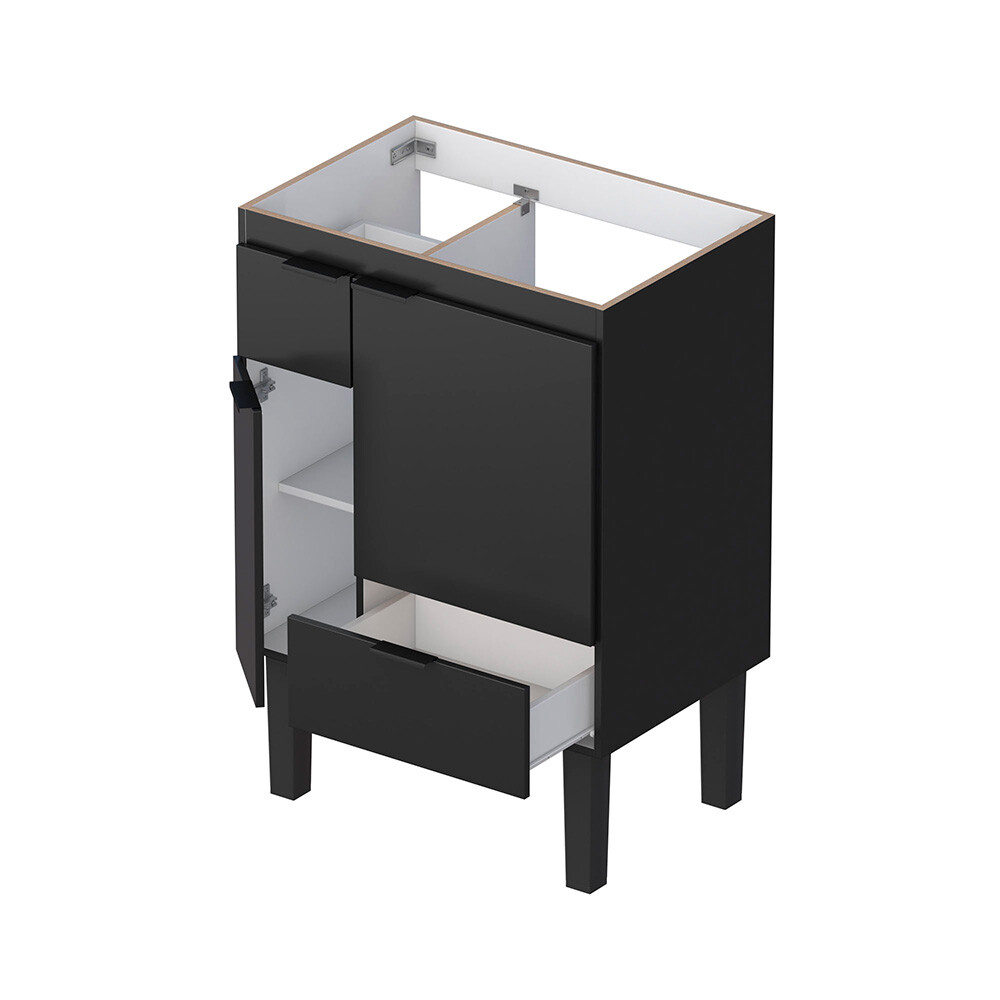 MUEBLE DE BAÑO MODELO IBATE NEGRO SIN TAPA Mueble De Baño Modelo Ibate Negro Sin Tapa