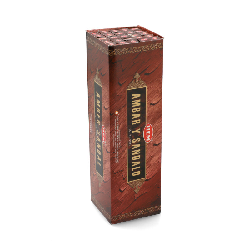 INCIENSO HEM CAJA DE CARBÓN X25 Ambar/sandalo