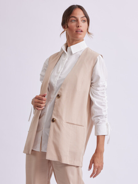 Chaleco formal Beige